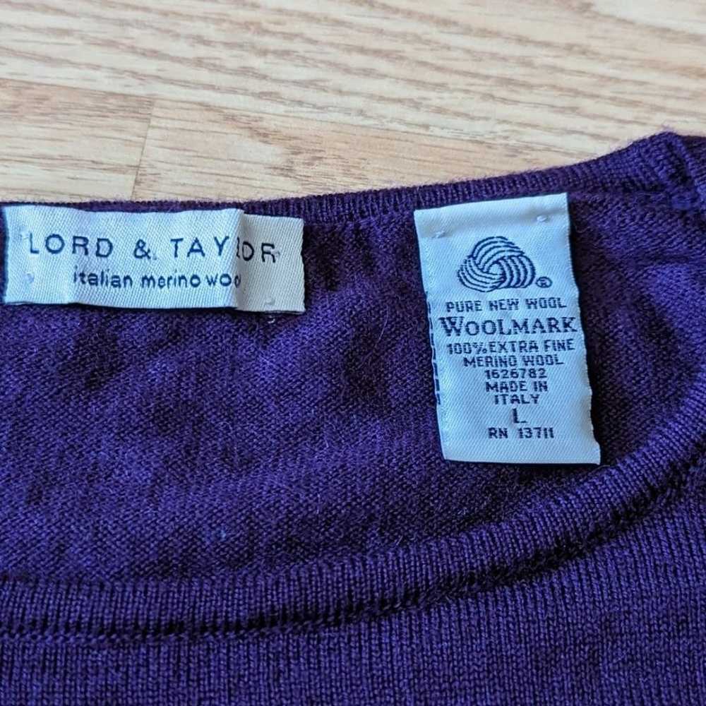 Lord and Taylor Vintage Merino Wool Short Sleeve … - image 4