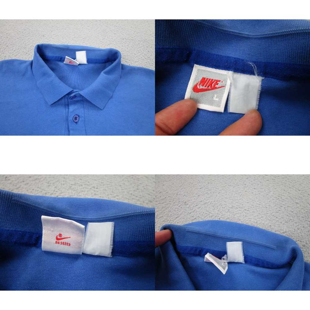 Nike VINTAGE Nike Shirt Men Large Blue Adult Polo… - image 4