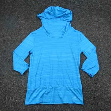 Adidas Adidas Hoodie Womens Medium Blue Climalite… - image 1