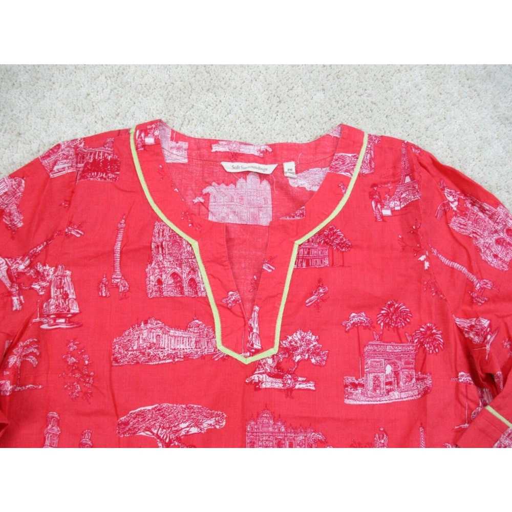 Vintage Soft Surroundings Shirt Womens Medium Pin… - image 3