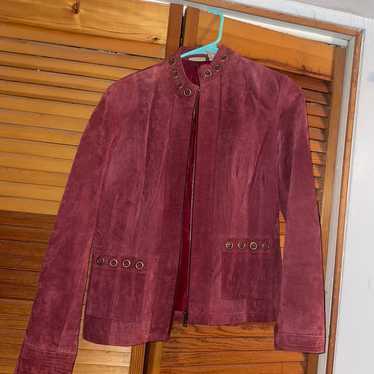 Genuine Leather Vintage Jacket Burgundy - image 1