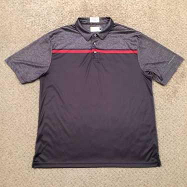 Vintage Nicklaus Polo Shirt Mens XL Gray Red Stri… - image 1