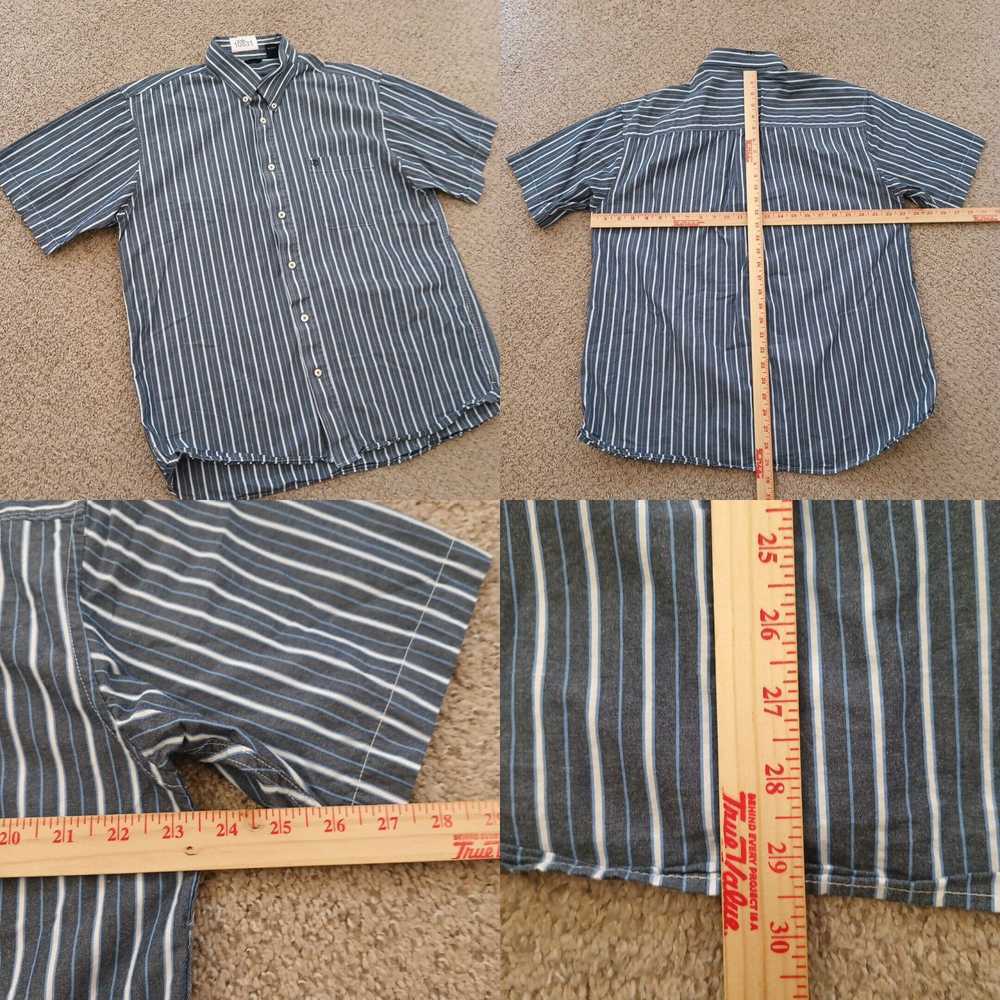 Izod Izod Shirt Mens Large Blue Striped Short Sle… - image 4