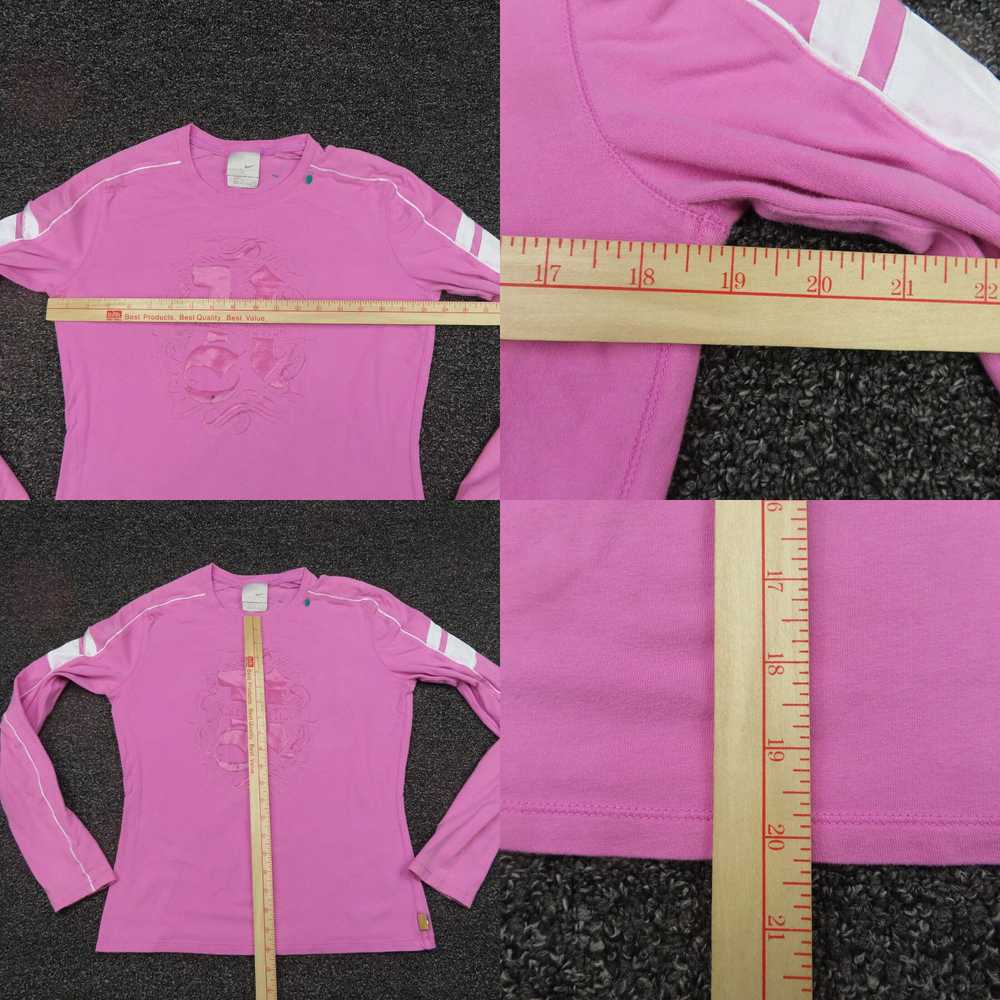 Nike Nike Shirt Girls Large Pink & White Center L… - image 4
