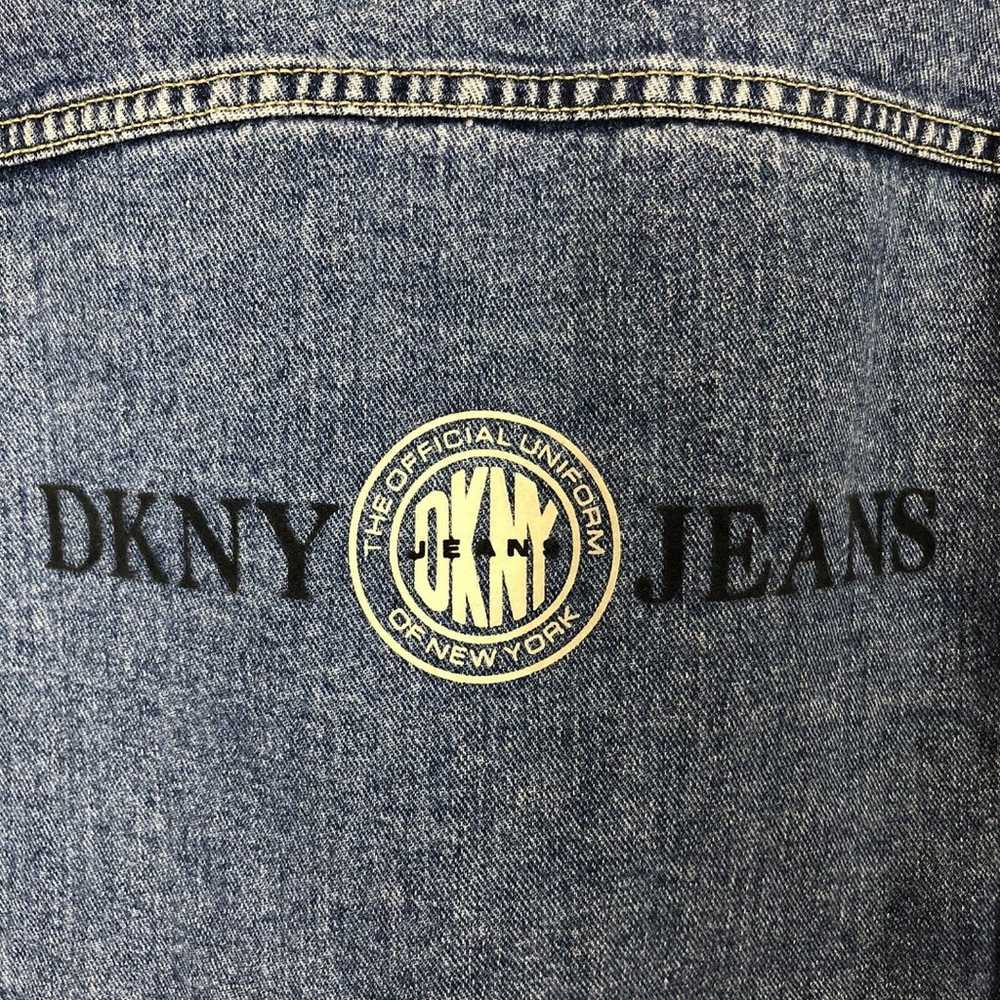 DKNY Jean Jacket Womens Oversized Small Vintage U… - image 9