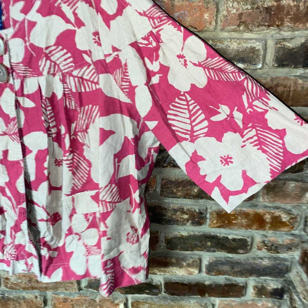 Basic Editions Basic Editions Pink Beige Hawaiian… - image 3