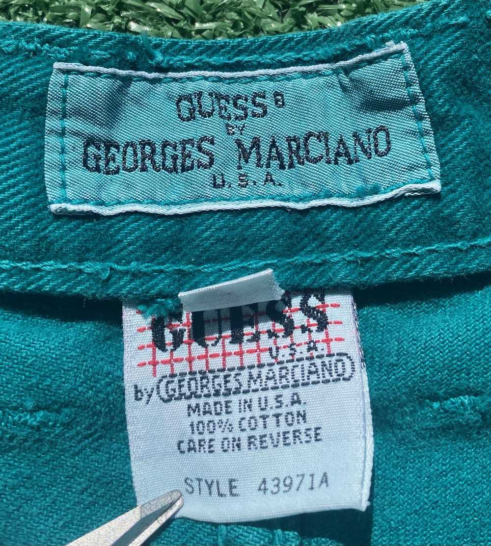 Guess 80’s Guess Turquoise Jean Cuffed Button Fly… - image 4