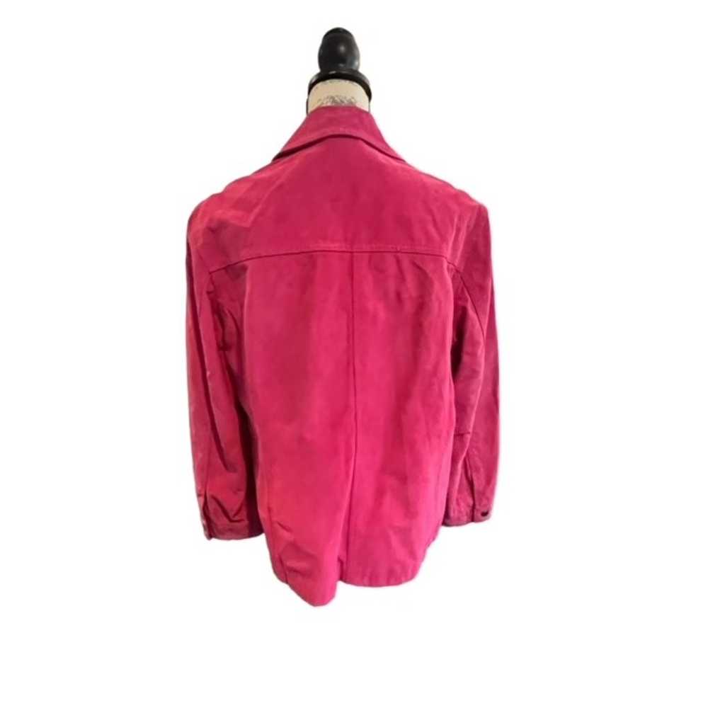 Chicos Leather Suede Jacket Size 2 Large / 12 Pin… - image 3
