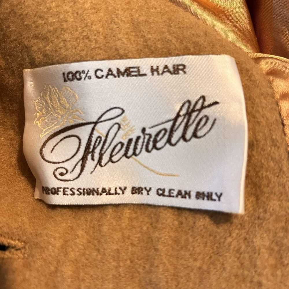 Fleurette Camel Hair Jacket Vintage Women's Large… - image 2