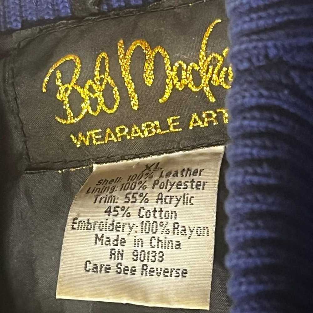 Bob Mackie vintage 1990’s jacket leather with kni… - image 4