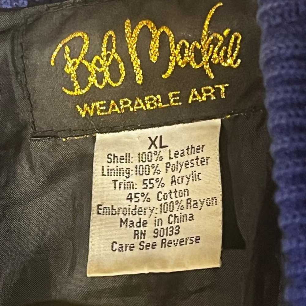 Bob Mackie vintage 1990’s jacket leather with kni… - image 6
