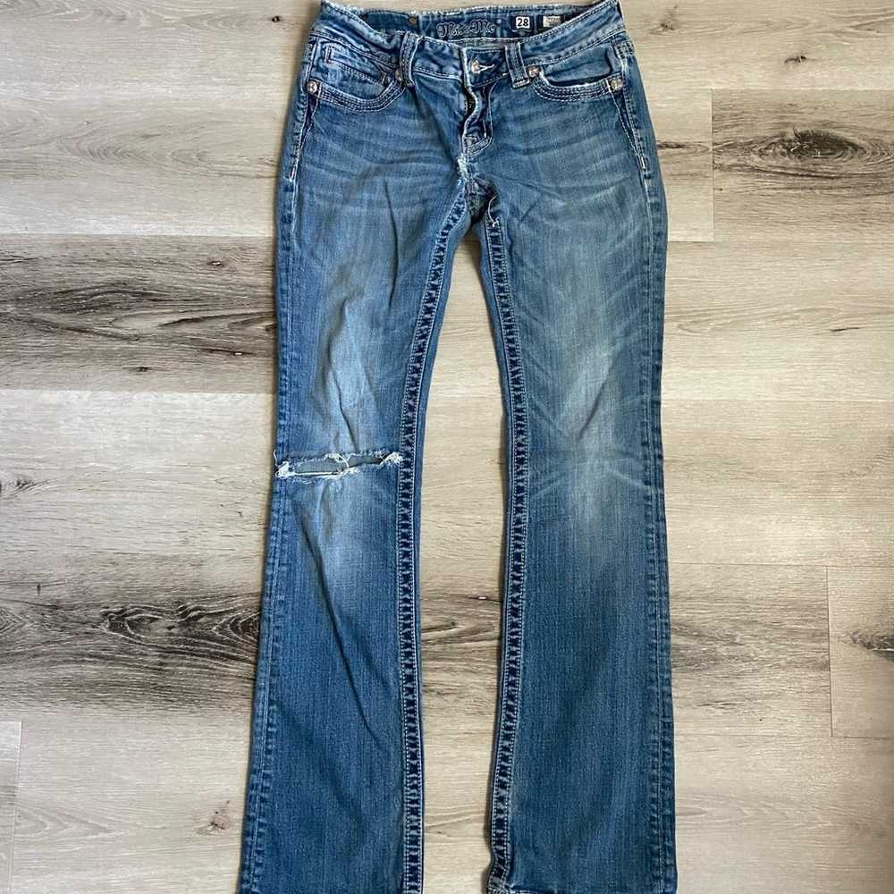 Vintage y2k miss me jeans women’s size 28 - image 4