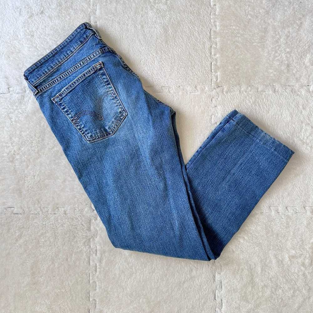 Levi’s blue nouveau low rise skinny denim jeans, … - image 1