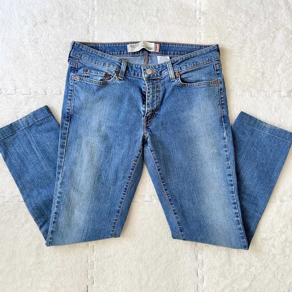 Levi’s blue nouveau low rise skinny denim jeans, … - image 2