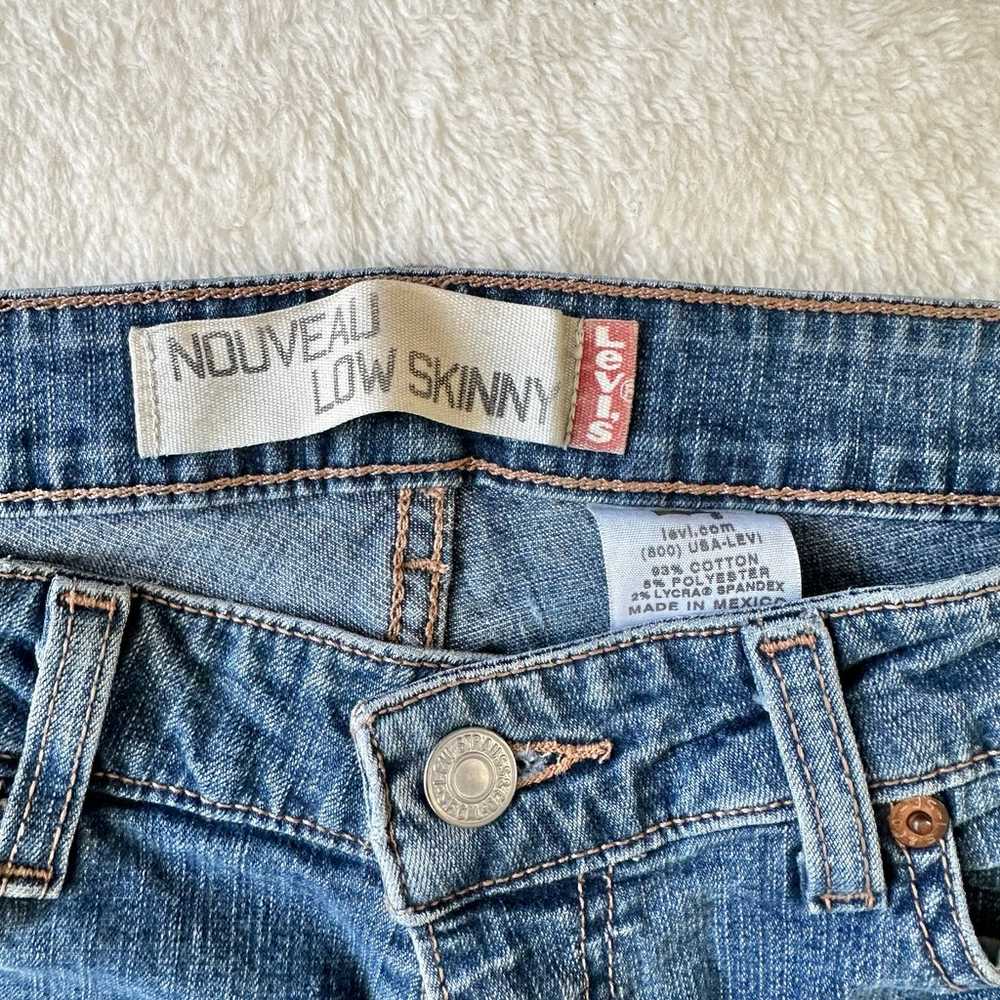 Levi’s blue nouveau low rise skinny denim jeans, … - image 3