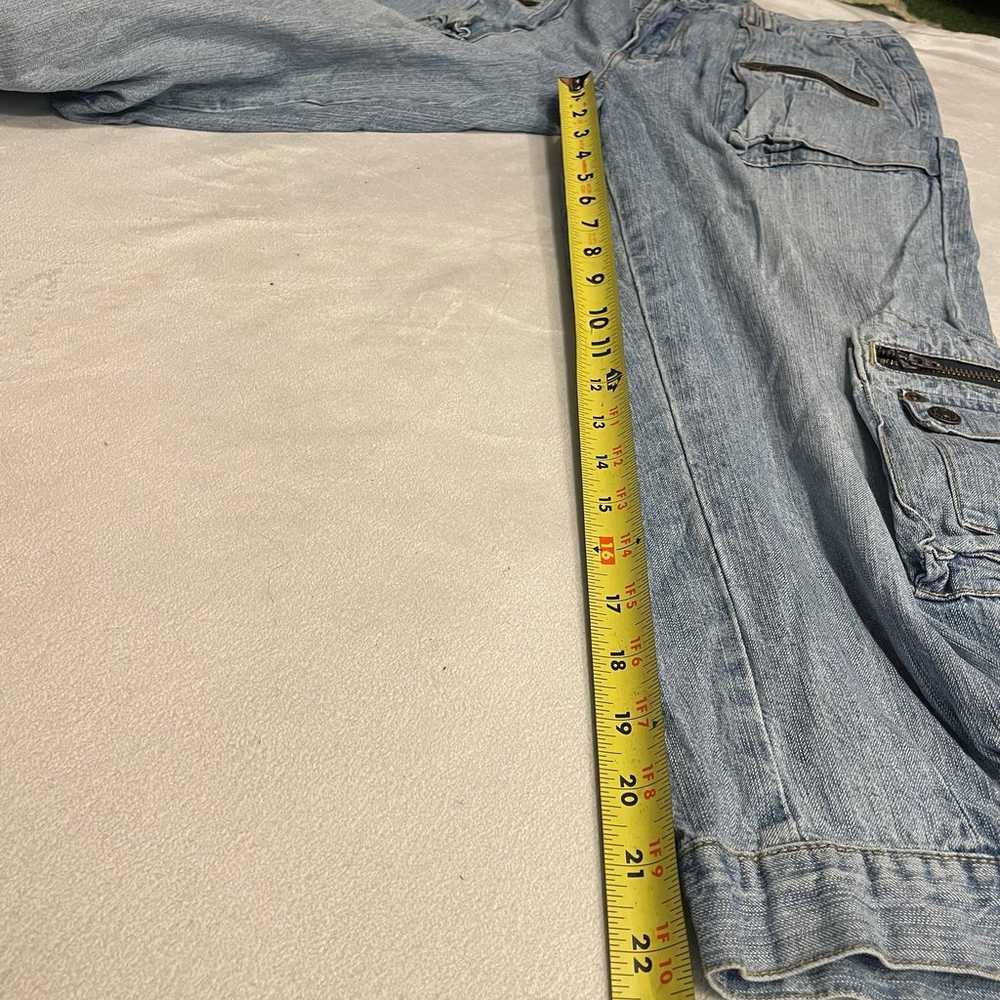 Vintage 90s Jeanology cargo crop jeans Newport Ne… - image 10