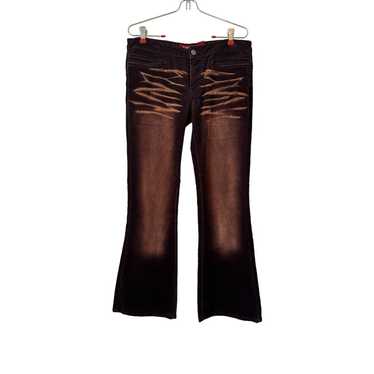 Vintage Y2K Zana Di Corduroy Flare Pants - Brown … - image 1
