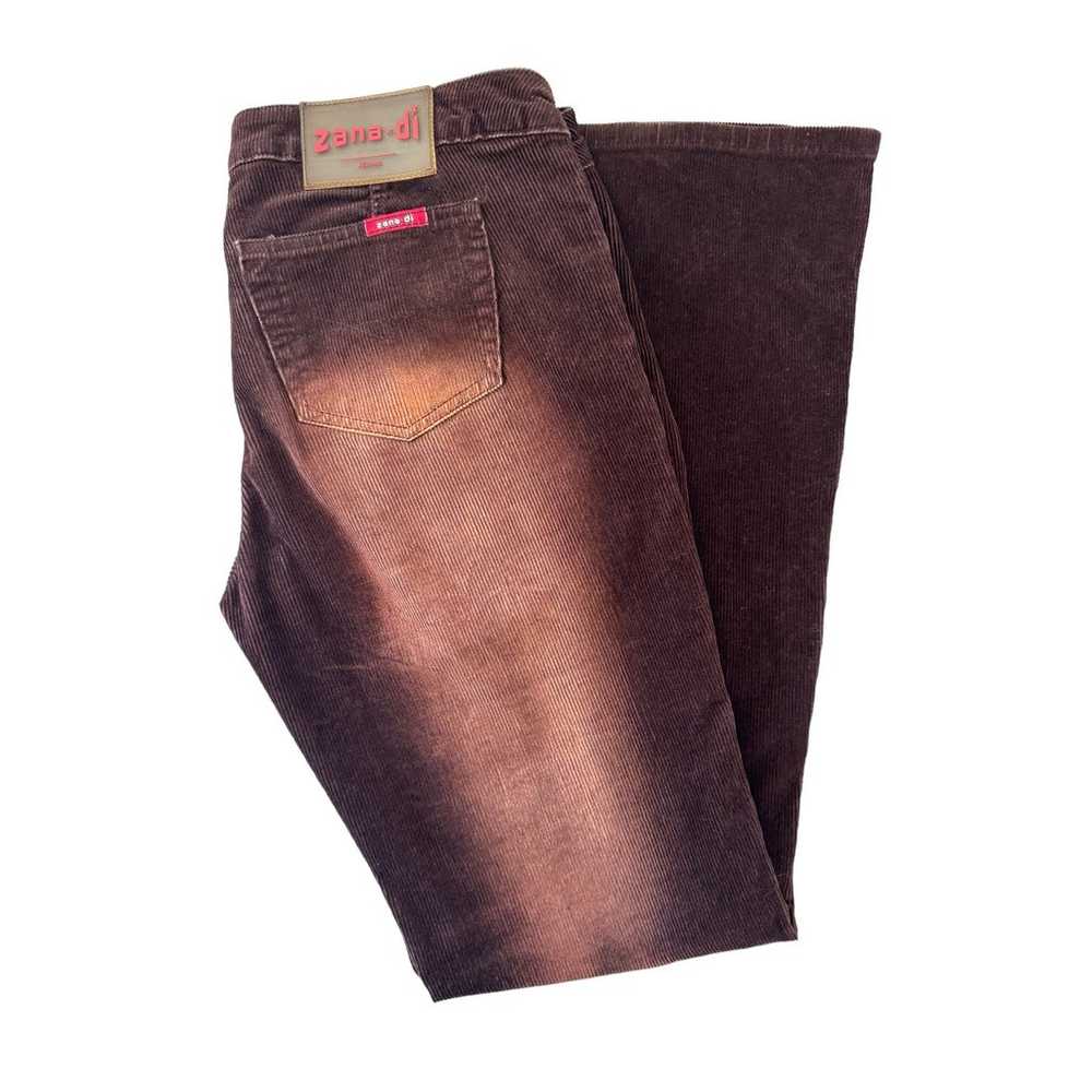 Vintage Y2K Zana Di Corduroy Flare Pants - Brown … - image 7