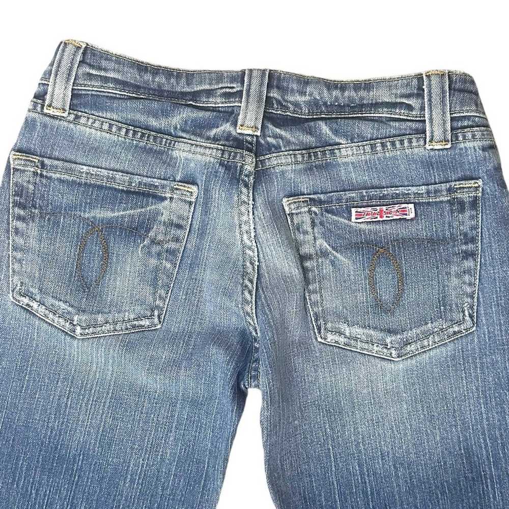 VTG Hudson Jeans Low Rise Medium Wash Flare Denim… - image 4