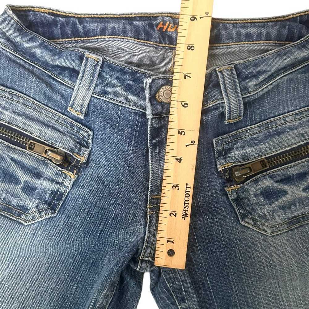 VTG Hudson Jeans Low Rise Medium Wash Flare Denim… - image 8