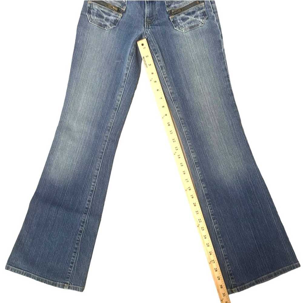 VTG Hudson Jeans Low Rise Medium Wash Flare Denim… - image 9