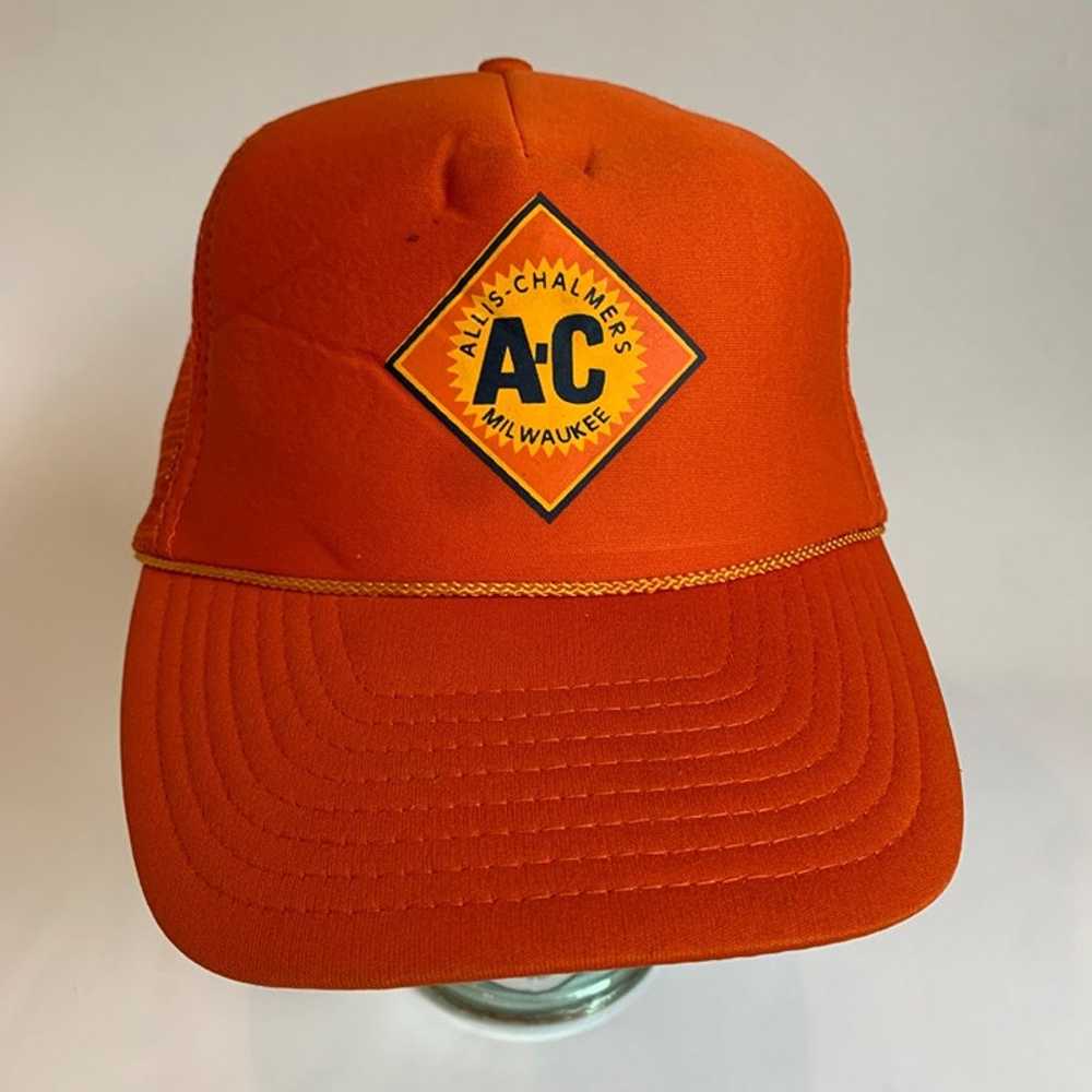 Nissin Allis Chalmers Vintage Orange Trucker Hat … - image 2