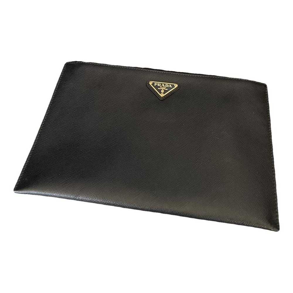 Prada Triangle leather clutch bag - image 1