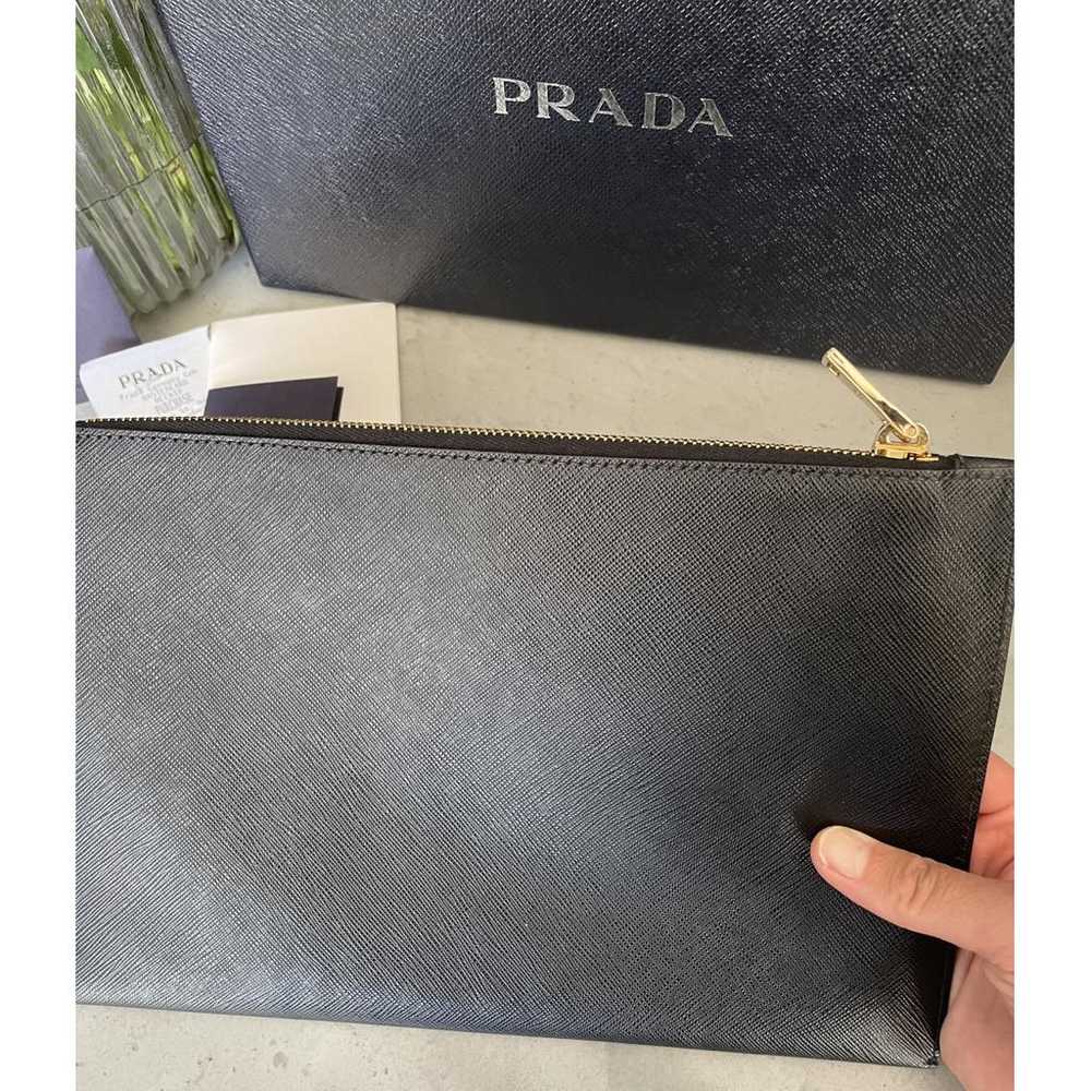 Prada Triangle leather clutch bag - image 6
