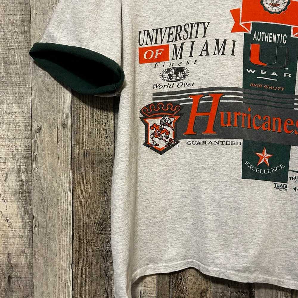 Vintage 90s University Of Miami Hurricanes Sports… - image 4