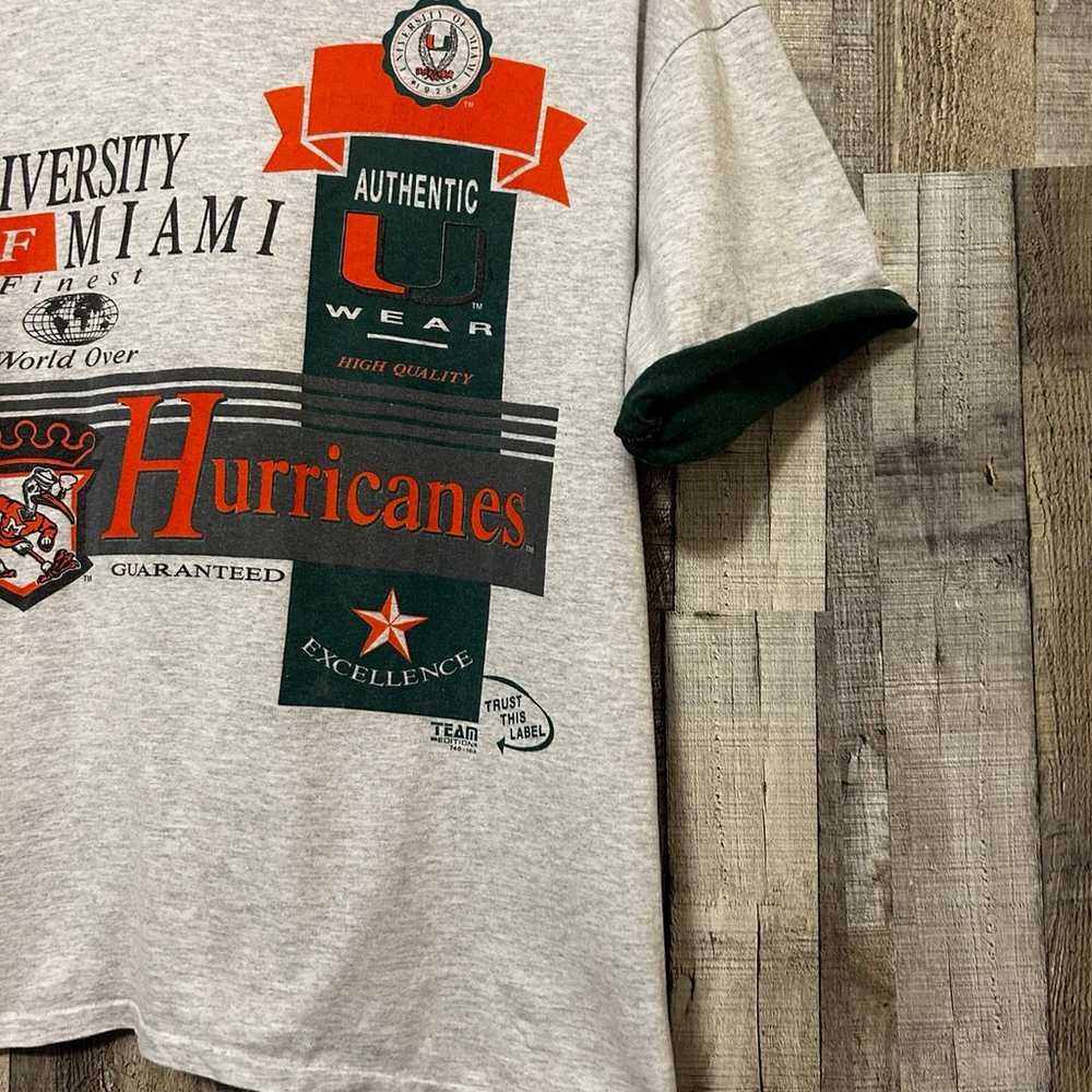 Vintage 90s University Of Miami Hurricanes Sports… - image 5
