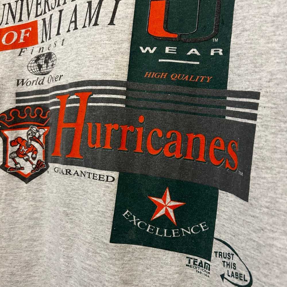 Vintage 90s University Of Miami Hurricanes Sports… - image 6