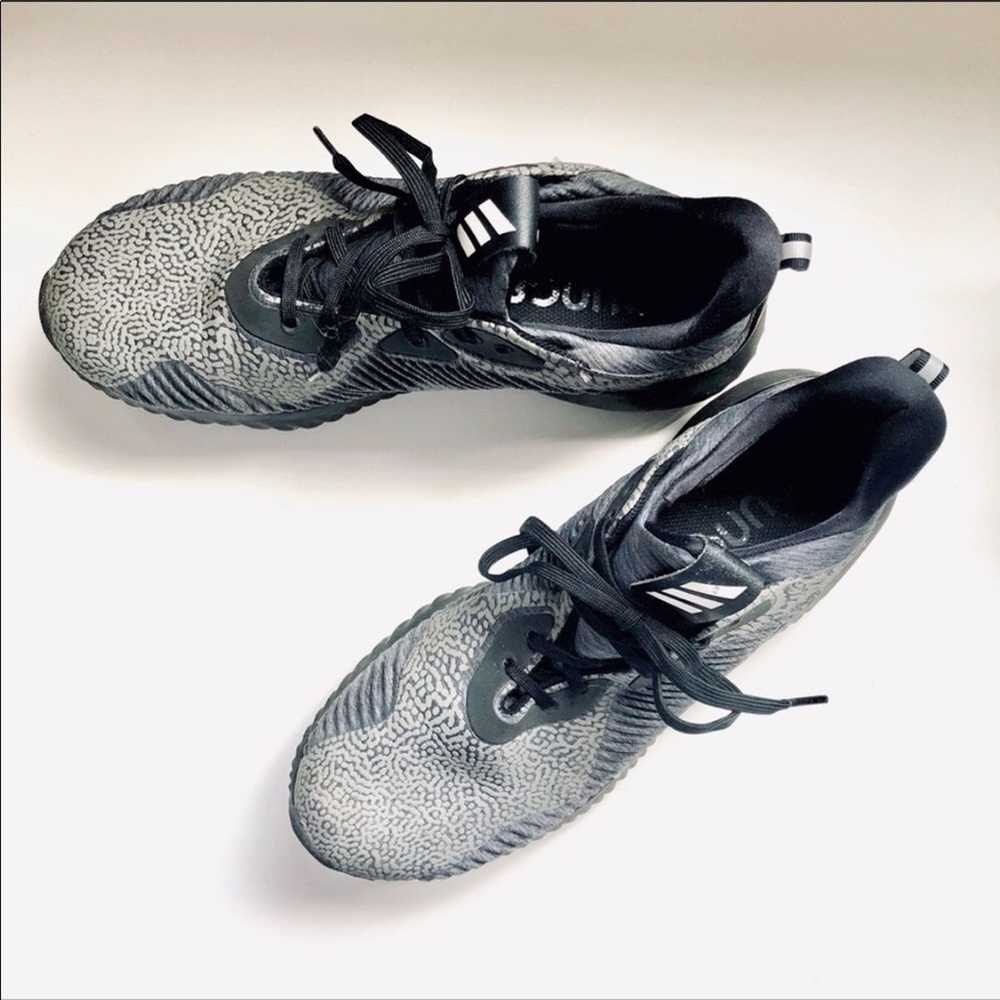 Adidas ADIDAS Alphabounce Grey Black Printed Runn… - image 2