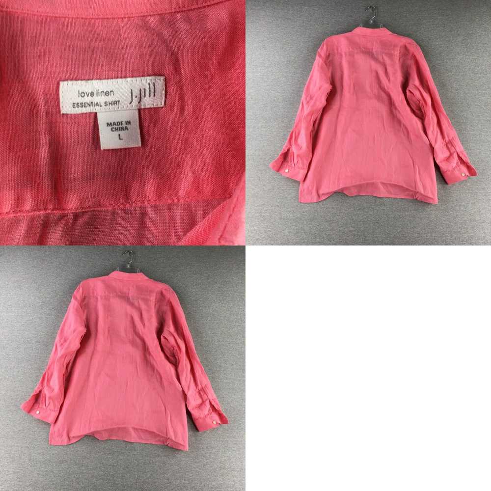 Vintage J Jill Shirt Womens Large Love Linen Pink… - image 4