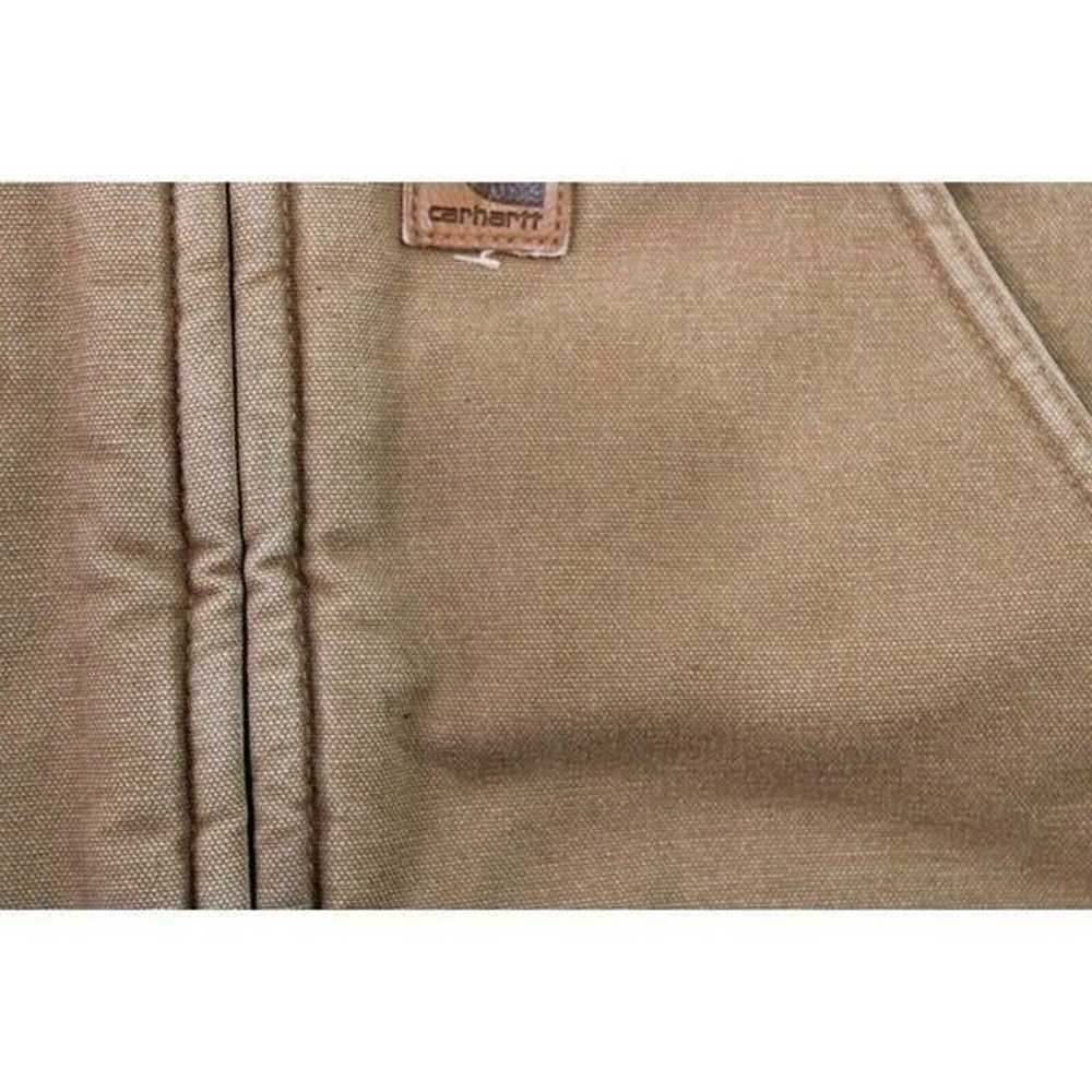 Vintage Carhartt Sherpa Lined Vest Brown Size Lar… - image 3