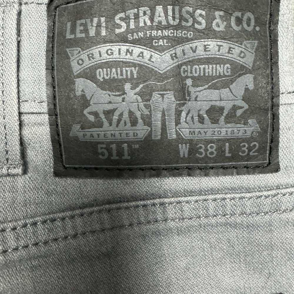 Levi's Levi’s 511 Slim Fit Straight Leg Gray Blac… - image 3