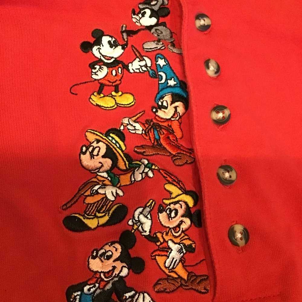 Vintage Disney store embroidered Mickey Mouse & F… - image 4