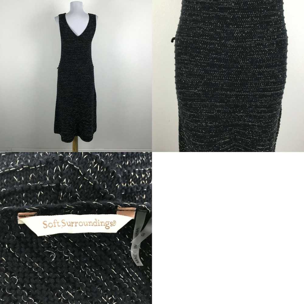 Vintage Soft Surroundings Sweater Dress Size S Bl… - image 4