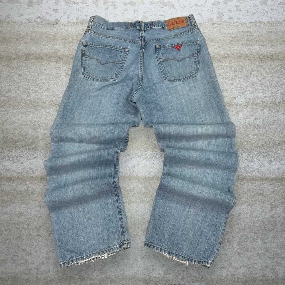 Vintage Guess Jeans Baggy Wide Leg Fit Light Wash… - image 1