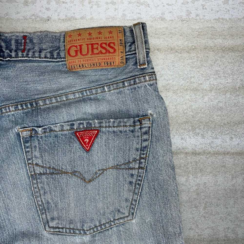 Vintage Guess Jeans Baggy Wide Leg Fit Light Wash… - image 3