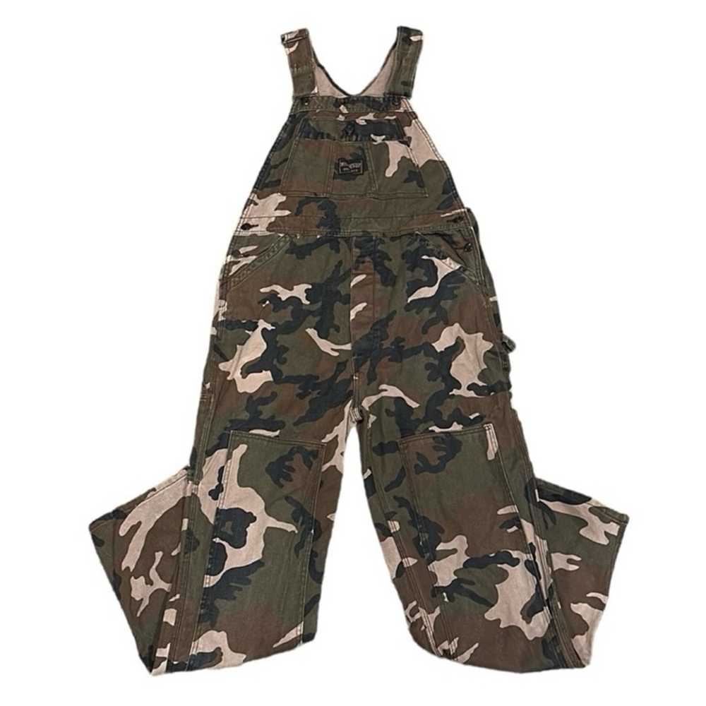 Vintage Winchester Camouflage Denim Overall Bibs … - image 2