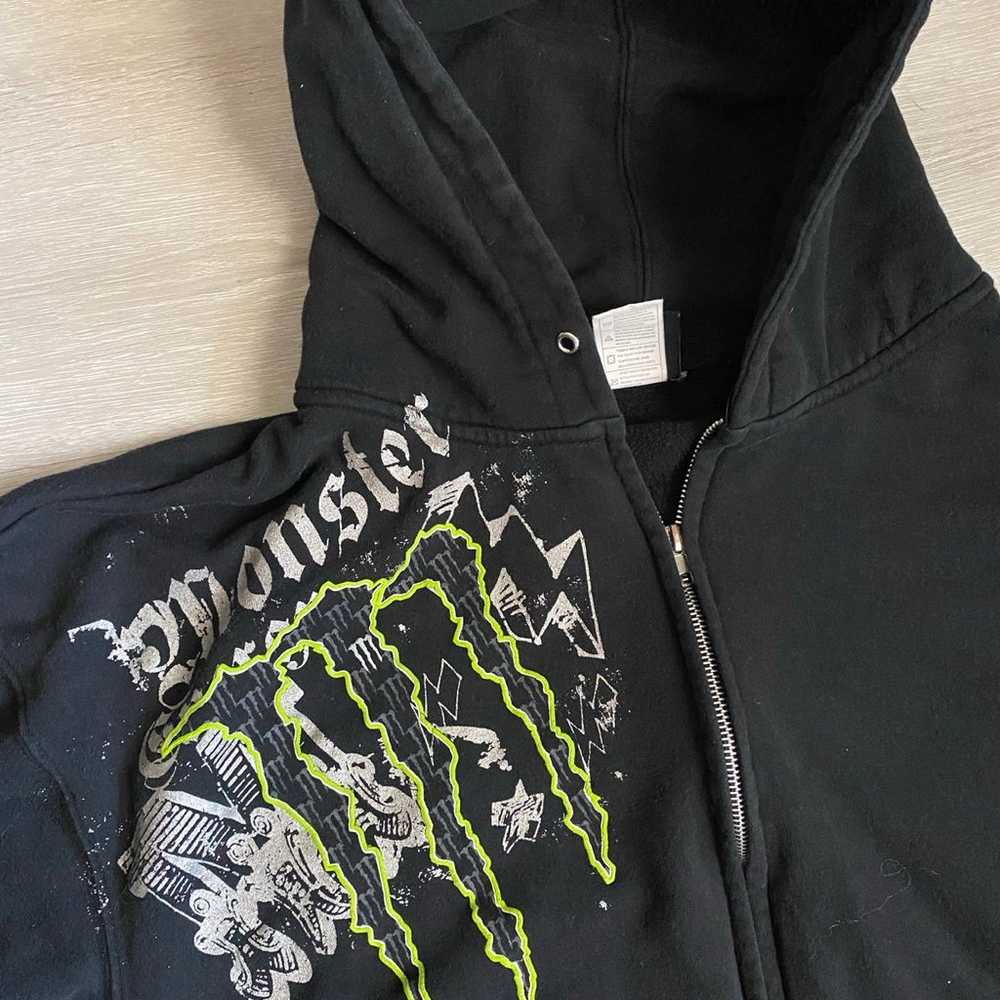 Vintage y2k monster zip up hoodie men’s size 2xl - image 2