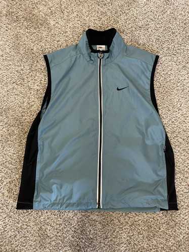 Nike Vintage Nike Vest Adult M Light Blue Full Zi… - image 1
