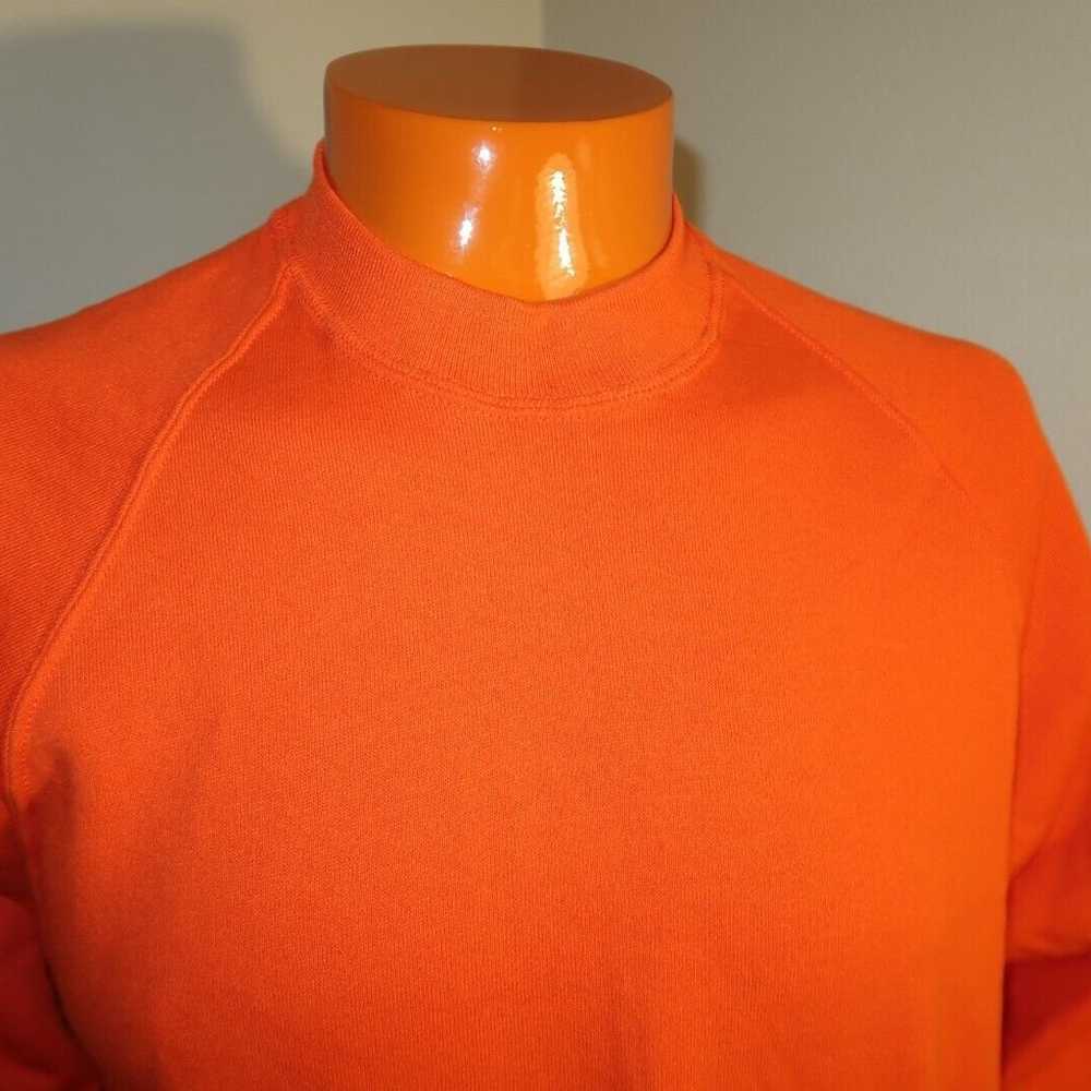 Vintage Blank Sweatshirt Mens XL Blaze Orange Jer… - image 2