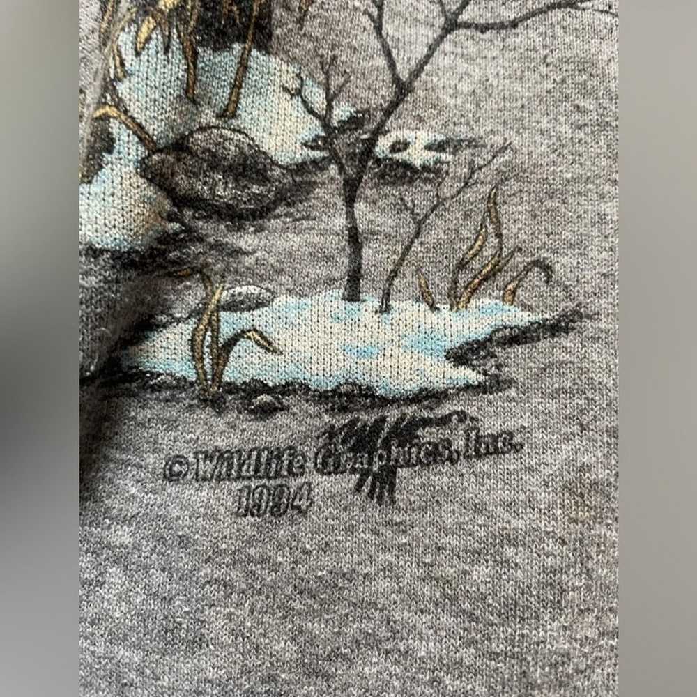 Vintage 90s Crewneck Sweatshirt Nature Print LARG… - image 4