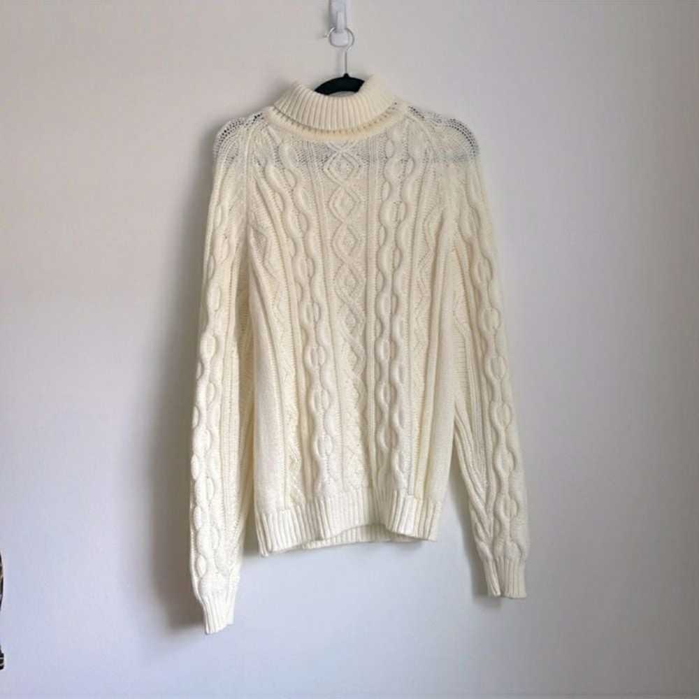 EUC VTG Cream Cable Knit Turtleneck Sweater - #37… - image 1