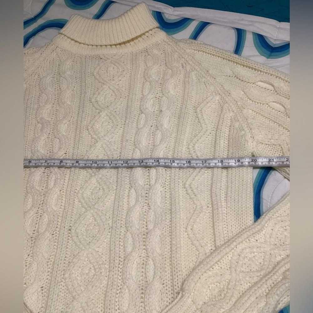 EUC VTG Cream Cable Knit Turtleneck Sweater - #37… - image 5