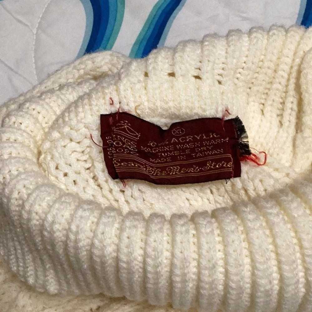 EUC VTG Cream Cable Knit Turtleneck Sweater - #37… - image 8