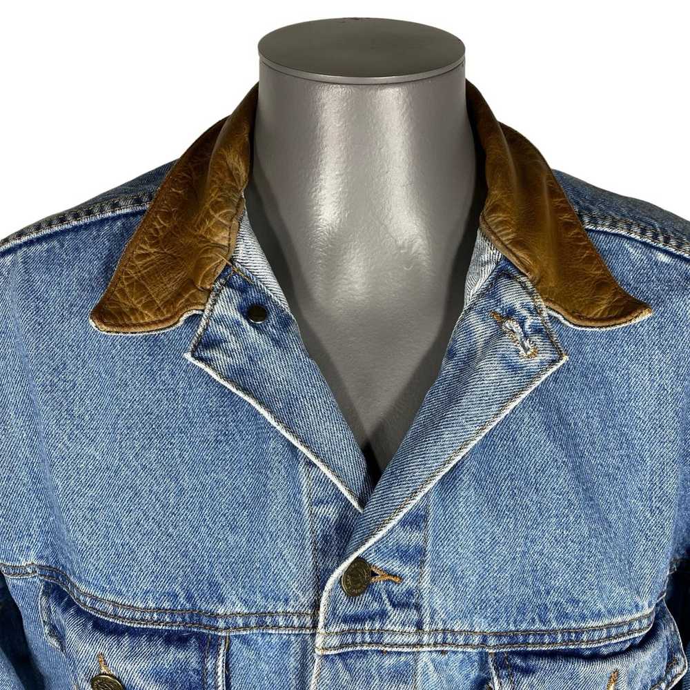 Vintage Marlboro Trucker Jean Jacket Mens Medium … - image 10