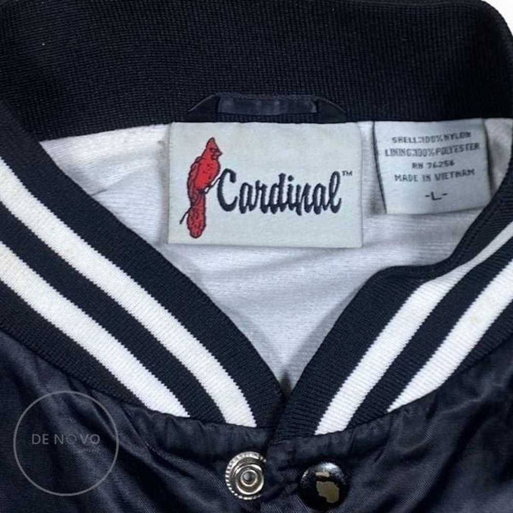 Cardinal Vintage Satin Button Up Baseball Jacket … - image 2