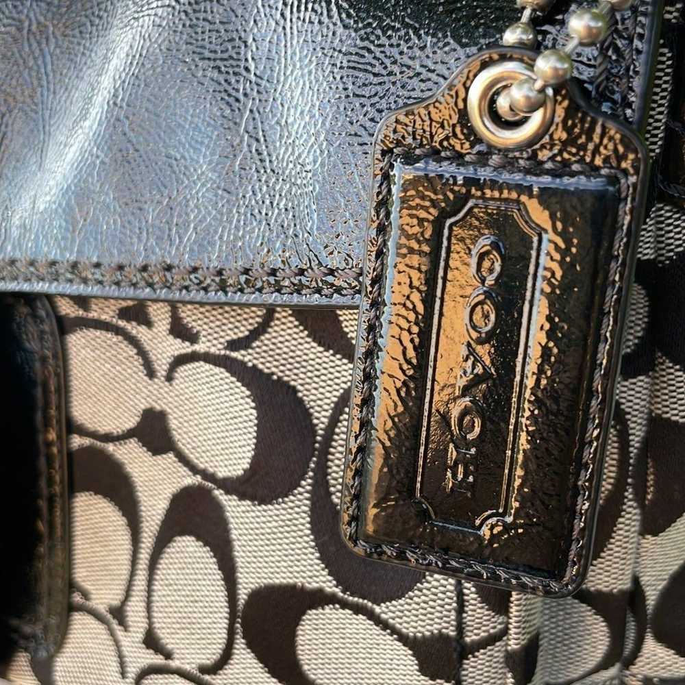 Coach Y2K Denim and paten leather Satchel - image 3